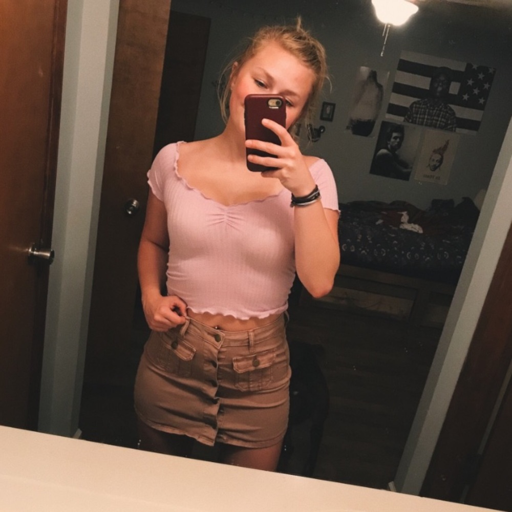 Pink Alter’d State mini skirt